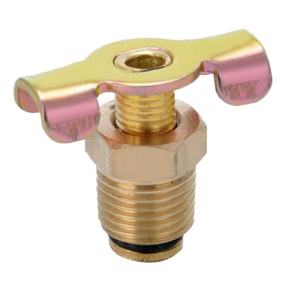 Zxpjkyu 1/4 NPT Brass Drain Valve Air Compressor Tank Petcock Water Drain Valve 30x24mm