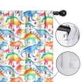 thumbnail image 4 of Blackout Kids Curtains,White Cartoon Watercolor Dinosaurs Pattern Childrens Insulated Curtains Set Of 2,Bedroom Essentials,Toddler Room Decor 42"x54", 4 of 5