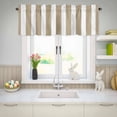 thumbnail image 5 of Valances for Windows Modern Minimalist Stripe Art Rod Pocket Short Curtain for Bathroom Living Room Bedroom Khaki and White Line 1 Panel 42x12in, 5 of 9