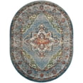 thumbnail image 3 of Unique Loom Isabella Collection Area Rug - Rossellini (7' 10" x 10' Oval Blue/Beige), 3 of 7