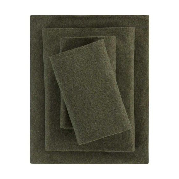 Mainstays Cotton Rich Extra Soft Jersey Bed Sheet Set, King, Sea Turtle Green, 4 Piece