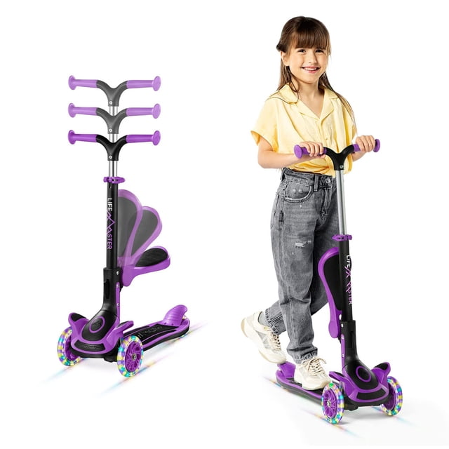 Ruedas LED plegables Kick Scooter Lifemaster para niños