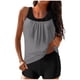 thumbnail image 2 of Trajes de baño tankini para mujer Trajes de baño de dos piezas con espalda de tiras sólidas conservadores para mujer Traje de baño de dos piezas para mujer, 2 of 5