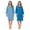 Blue, variant on Casual Nights Women's Henley Nightshirts Set of 2, Floral 3/4 Sleeve Nightgowns & Solid Sleepwear Shirt