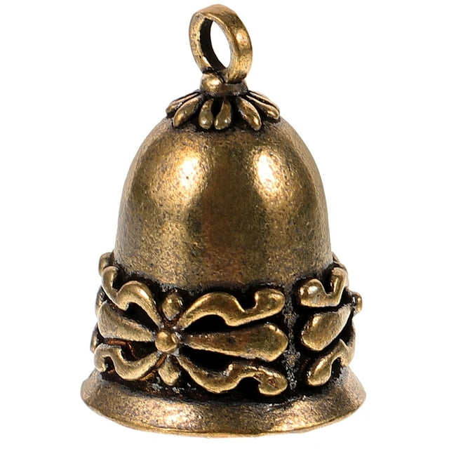 Accesorios de joyería de latón para bricolaje, estilo retro, colgante de campana de cobre puro