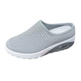 thumbnail image 3 of XEGLSBU Sabots Mule à Coussin d'Air en Maille Extensible Tricotée pour Femmes Mode Confortables Bout Rond Fermé Respirants à Enfiler à Talon Compensé Mules Orthopédiques Espadrilles pour l'Été Décontractées Plage Marche Pantoufles, 3 of 9
