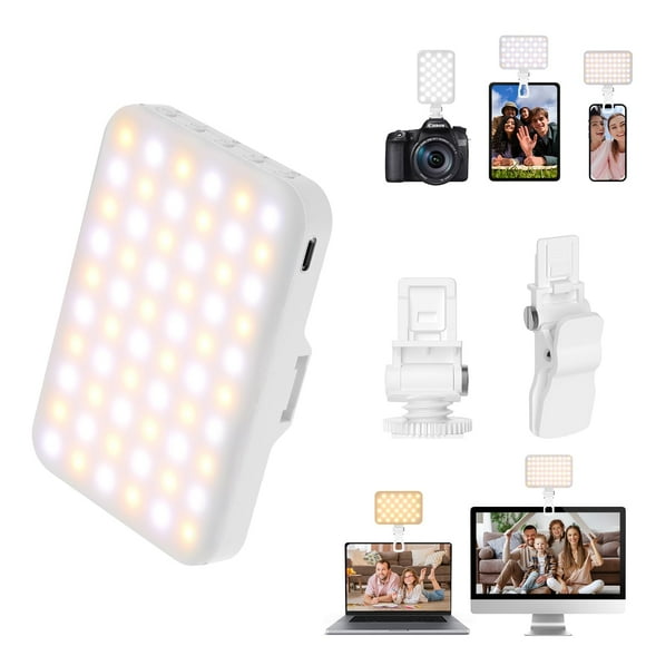 Lámpara fotográfica LED BANSINE portátil, recargable por USB, 6500 K