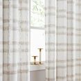 thumbnail image 5 of AZZCIA 54"x84" Gray and white Curtain - Semi-Sheer Light Filtering, Top Grommet Modern Ring Top for Living Room, 5 of 7