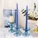 thumbnail image 5 of Juego de candelabros de cristal azul BTGLLAS de 3 piezas, 5 of 6