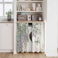 thumbnail image 6 of Spring Lavender Tier Curtains 54 Inch Length, Garden Botanical Leaves Butterflies Cafe Short Curtains for Bathroom Over Sink, Small Kitchen Curtain Light Filtering Tiered Drapes 2 Panels 27.5"Wx54"L, 6 of 8