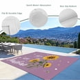 thumbnail image 3 of Violet Sunshine Sunflower Outdoor Rug for Patio/Deck/Porch, Non-Slip Large Area Rug 3 x 5 Ft, Pastoral Bees Farmhouse Floral Indoor Outdoor Rugs Washable Area Rugs, Camping Rug Carpet Runner, 3 of 8