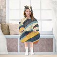 thumbnail image 7 of FORMRS Wearable Blanket Hoodie with Sleeves for Kids Cozy Flannel Sweatshirt, Retro Colorful Stripes, 7 of 7