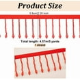 thumbnail image 2 of 5.5 Yards Red Rhinestone Ribbon Tassel 58mm Width Rhinestone Tassel Teardrop Beaded Fringe Trim Sewing Beaded Fringe Trim Ribbon Lace Trims for Curtain Lampshade DIY Clothing, 2 of 8