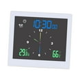 thumbnail image 2 of Reloj digital para baño, despertador, termómetro, higrómetro, reloj de ducha colgante Blanco, 2 of 9