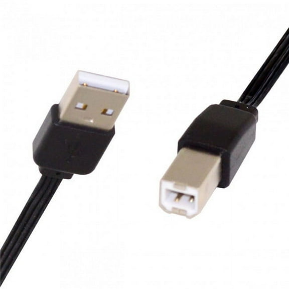 CY 13cm USB 2.0 Type-A Male to Type-B Male Male Data Flat Slim FPC Cable for Scanner Disk Printer