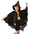 thumbnail image 2 of yingyy Costume de Citrouille pour Jeu de Rôle, Ensemble de Cape et Chapeau pour Enfants, Performance de Jeu de Rôle Sorcière, 2 of 6