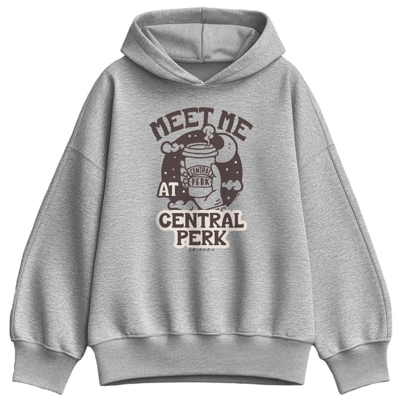 Friends - Meet At Central Perk - Ladies Oversized Fleece Hoodie Sweatshirt