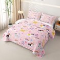 thumbnail image 3 of Erosebridal Cute Pet Dog Quilt King,Rainbow Floral Heart King Coverlet Set For Girls,3-Piece, 3 of 7
