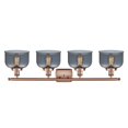thumbnail image 3 of Innovations Lighting  Ballston Urban Bell - 4 Light 38" Bath Vanity Light Antique Copper Finish/Plated Smoke, 3 of 5