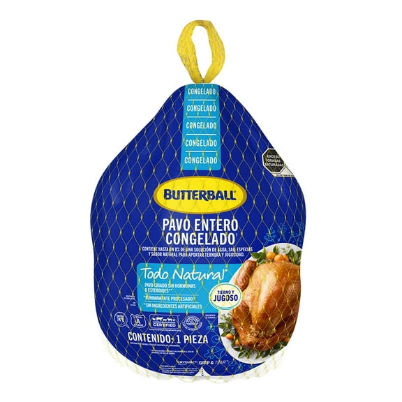 Pavo natural Butterball congelado aprox 6 kg precio por kilo