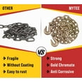 thumbnail image 2 of 2 Pack 3/8 Inch x 6 FT Grade 70 Binder Chain with Clevis Grab Hooks - G70 Transport Tow Chain - 6,600 Lbs Working Load Limit, 2 of 18