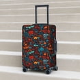 thumbnail image 2 of Lsque Doodle Barbeque Printed Luggage Cover, Travel Luggage Protector,Scratch and Dirt Resistant, Fits 18-32 Inch Luggage - X-Large, 2 of 9
