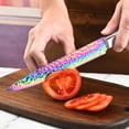 thumbnail image 6 of Rainbow 15-Piece Knife Set with Acrylic Block – Stainless Steel Kitchen Knives, Chef, Carving, Bread, Steak Knives, Utility, Paring Knife, Shears & Sharpener – Non-Stick, Durable & Sharp – Ideal Gift, 6 of 8