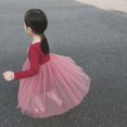 thumbnail image 1 of Ropa para niños Las niñas son suaves para no tener amigos, vestido de gasa hinchada de manga larga de algodón, vestido de princesa, 1 of 6