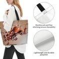 thumbnail image 3 of Fotbe Coffee Beans Chocolate Splash Bolsa Tote Estética de Lona con Estampado para Mujer - Bolsa Reutilizable de Hombro Casual para Vacaciones, Compras, Trabajo y Gimnasio, 3 of 8