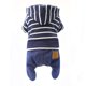 thumbnail image 1 of Mono De Mezclilla A Rayas Para Mascotas, Ropa Para Perros, Adorables Pantalones Vaqueros Para Cachorros, Abrigo Para Mascotas Para Ropa De Perros Pequeños Y Medianos, Sudaderas Con Capucha Para Perros, 1 of 1