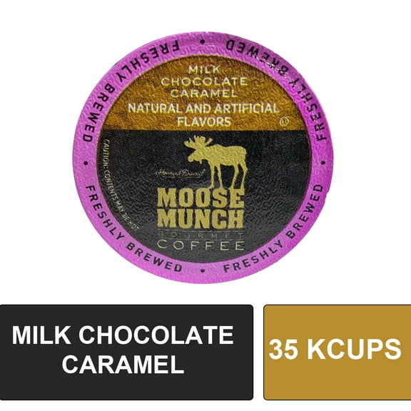 Harry & David Moose Munch Milk Chocolate Caramel Medium Roast, Coffee Pods, 35 Ct