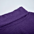 thumbnail image 5 of Turtleneck Sweater Women Plus Size Tunic Long Sleeve Cable Knit Sweaters Lightweight Chunky Pullover High Neck Purple XL, 5 of 7