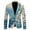 M-Light Blue, variant on Men Christmas Printed Suite for Man Suit for Business and Suit Set for Men foreign Trade Loose and Mens Wool Suit Comfortable Fashionable Jacket