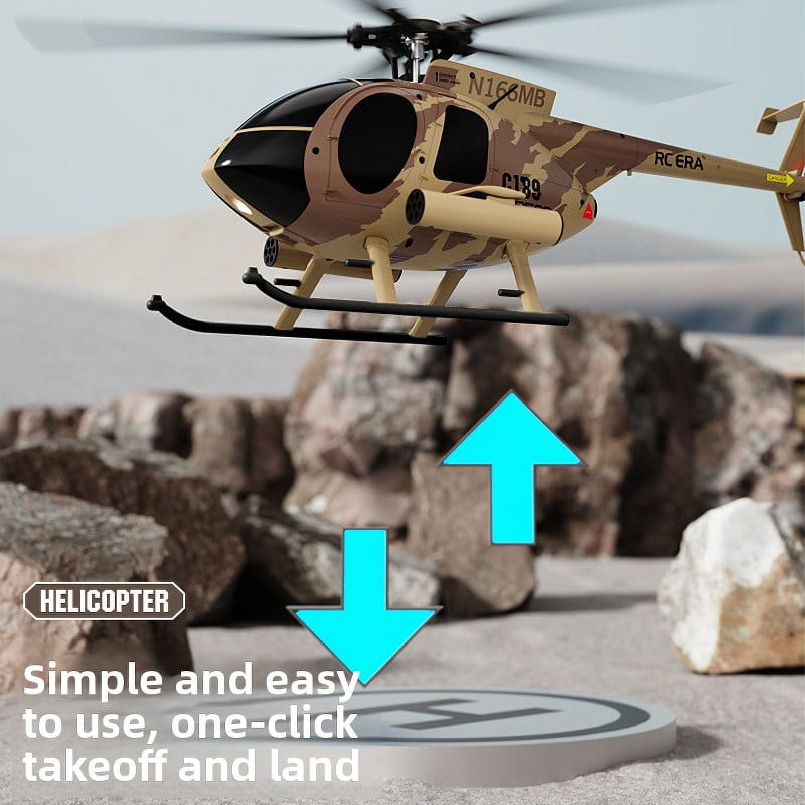 C189 Bird-Scale RC Helicopter - 200M Range, Auto Hover, Crash Resistant, 10 Min Flight, Beginner Friendly with 2.4G Remote