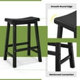 thumbnail image 5 of Yardi Yard Modern Counter Height Bar Stools Set of 2, 24 Inch Stool with Footrest, Black, 5 of 6