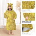 thumbnail image 4 of Wearable Blanket with Sleeves and Pocket Oversized Hooded Sweatshirt 3-14 YR Yellow Lemon Slices S, 4 of 7
