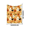 thumbnail image 2 of Yaoyar Halloween Throw Blanket Pumpkin Blanket Decorated Print Super Soft Plush Blanket for Couch Bed Sofa Chair and Cozy for All Seasons 100*130cm, 2 of 5