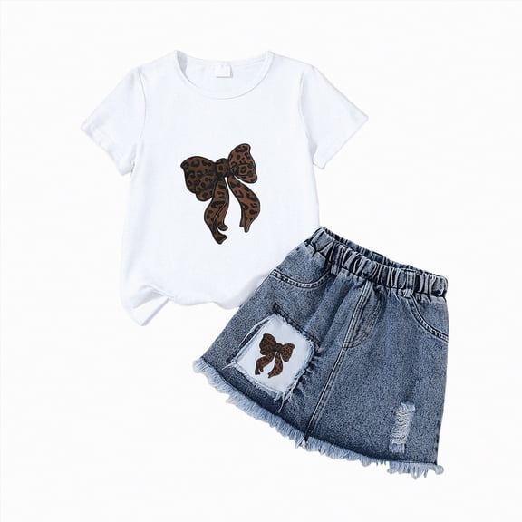 OYXSER Baby Girl Summer Clothes 1T 2T 3T 4T 5T T-Shirt Tee Tops   Shorts Short Sleeves Cute Summer Short Set 2 Pieces Shorts Set, White 5T