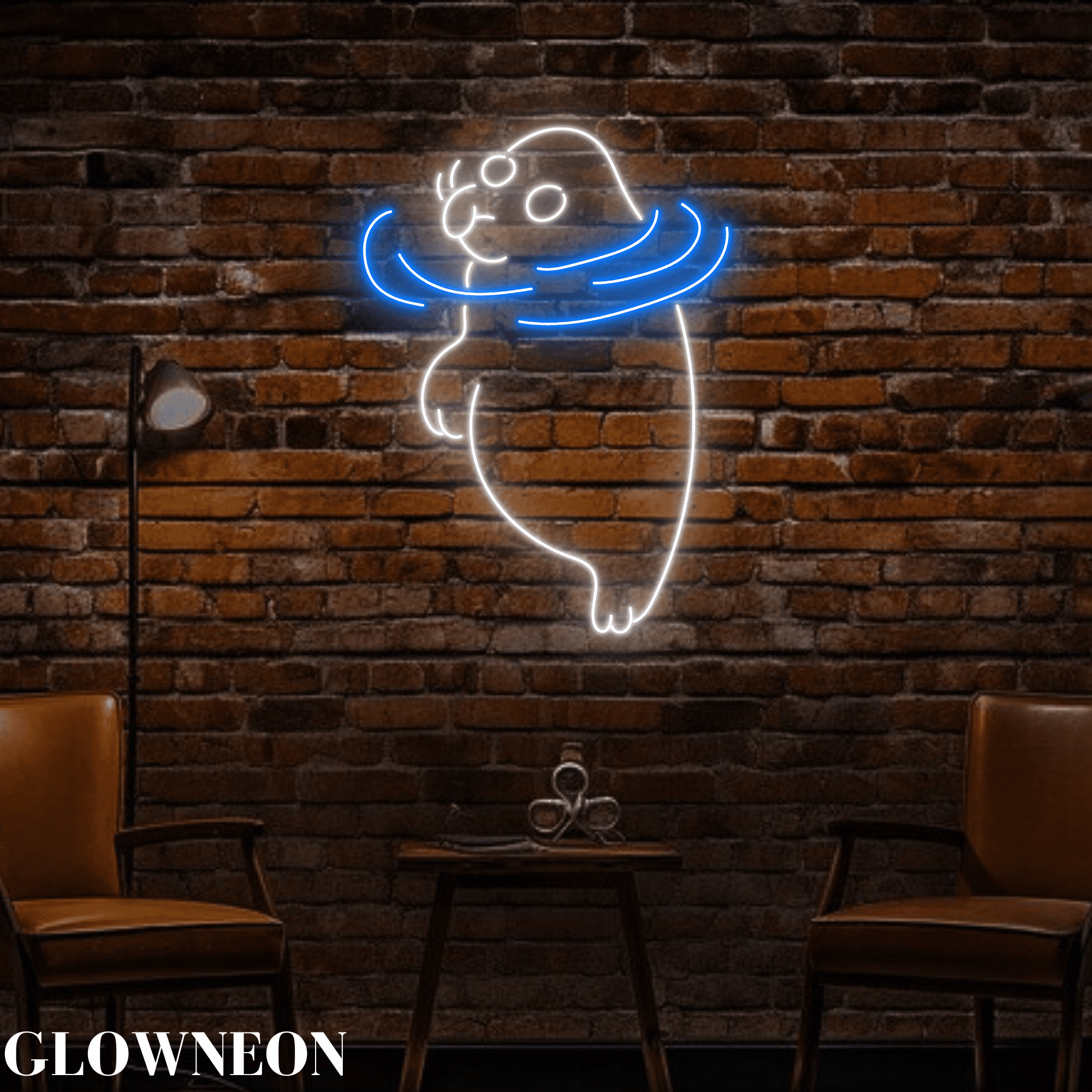 Glowneon Cute Seal Neon Sign, Seal Led Sign, Seal Wall Art Led Light