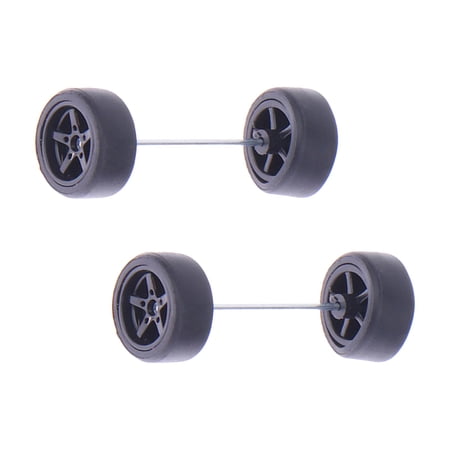 Kokiya 1/64 Scale Wheels Easy Installation RC Upgrade Part Vehicle Wheels Modified Tire black