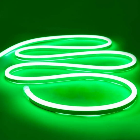 12V Flexible LED Strip Waterproof Sign Neon Lights Silicone Tube (1M - 3.3 FT) green
