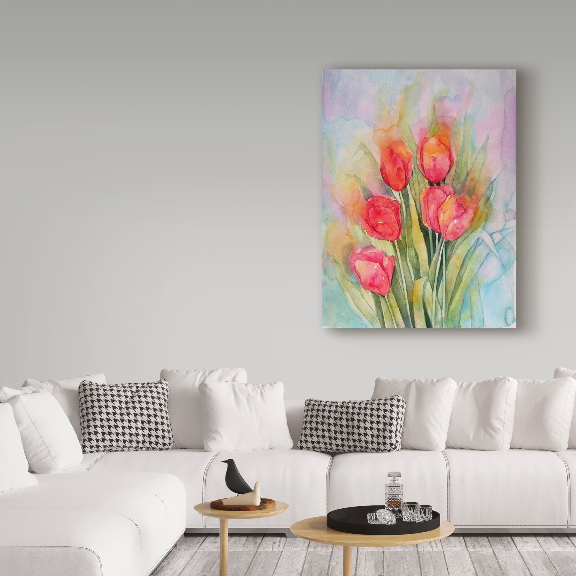 Trademark Fine Art 'Vibrant Tulips' Canvas Art by Angie Livingstone