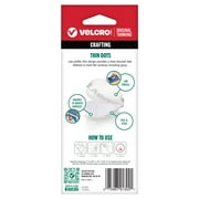 VELCRO Brand Thin Clear Hook and Loop Fasteners | Easy to Use Classroom and Office Organization | 5/8Circles 75 Count