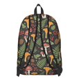 thumbnail image 3 of Mushroom and Moth Black Pattern Backpack for School, Cute School Bag with Adjustable Shoulder Straps and Padded Back, 15.7"x11.8"x5.5", 3 of 4