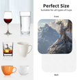 thumbnail image 6 of Honeii Silver Dragon Mountain Peaks Print Leather Coaster Set of 4, Ideal for Safeguarding Your Furniture from Drinks Spills and Effortless Cleanup-Square, 6 of 6