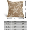 thumbnail image 4 of Tan Brown Starfish Ocean Pillow Covers 18X18 Inch Summer Nautical Coastal Beach Decorative Pillow Cases Set of 2 Cotton Linen Throw Pillows Seasonal Home Decor for Sofa Couch Cushion Outdoor, 4 of 6
