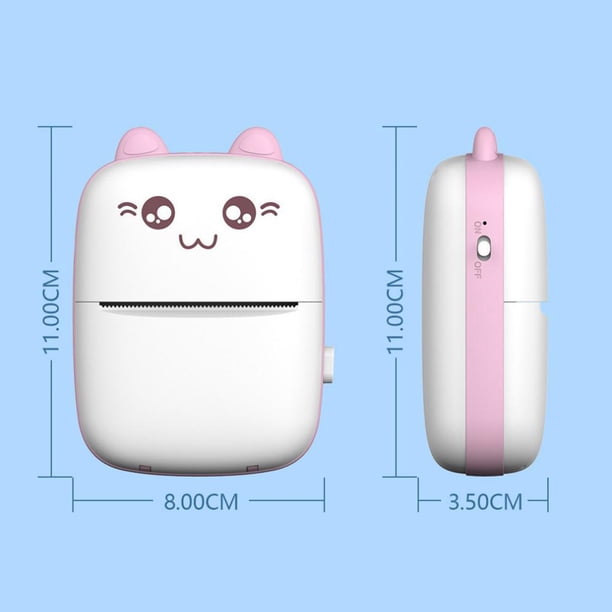 Mini Impresora Térmica Mini Impresora Térmica De Datos Útiles Escolares Mini Impresora Térmica Ayuda Portátil Aprendizaje Muchos Puntos De Conocimiento Mini Impresora De ANGGREK blanco rosa