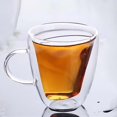 thumbnail image 1 of Taza de café de cristal en forma de corazón aislada de la taza de café de las tazas de café para la bebida de la leche y del té 200ml Soledad Taza de café de doble pared, 1 of 8