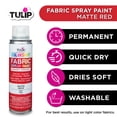 thumbnail image 5 of Tulip Color Shot Instant Fabric Spray Paint, 3 fl. Oz. Red, Quick Dry and Permanent, 5 of 9