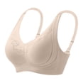 thumbnail image 3 of Kpoplk Jelly Bras for Women No Underwire Full Coverage Push Up Bra Wireless Seamless Bra Comfortable Tshirt Bralettes Size 34,Coffee, 3 of 3